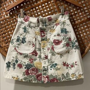 Bongo | Vintage 90’s Bongo Floral Denim Skirt | XS/5